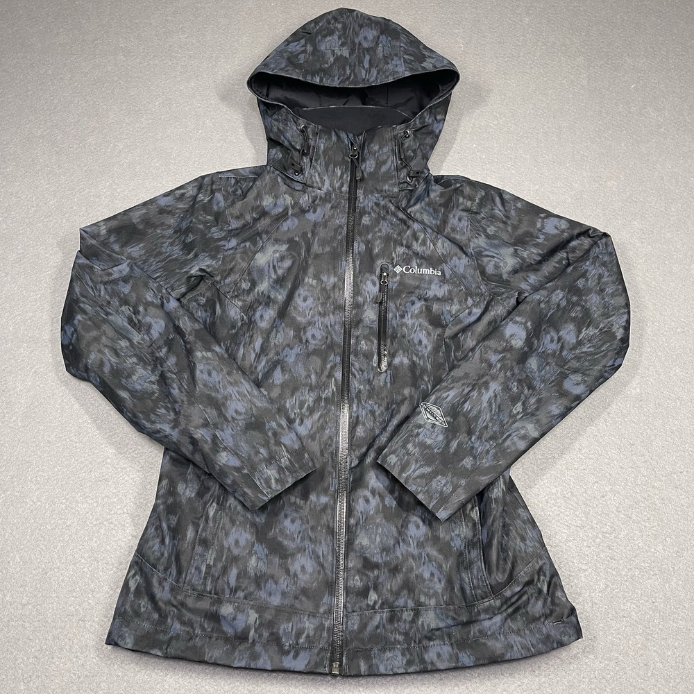 Columbia Jacket Womens XS Black Arctic Camo Tonal Marble Interchange Waterproof